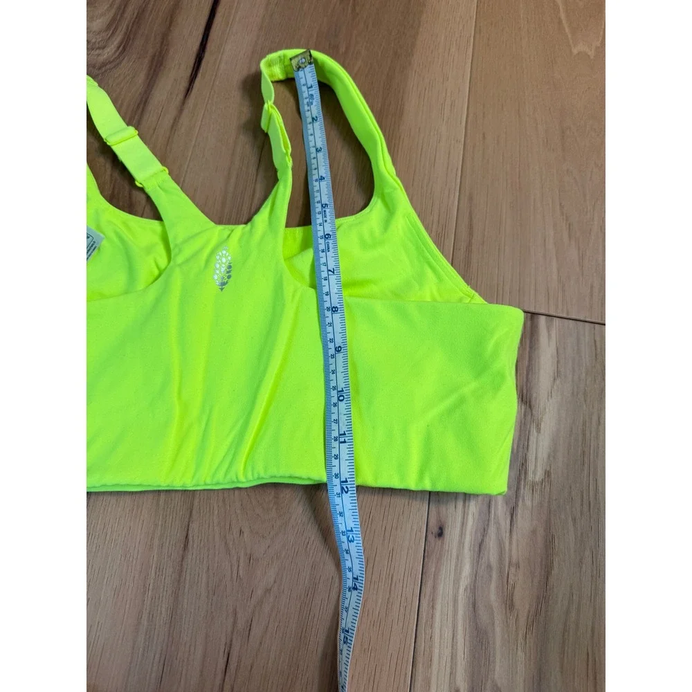 Free People Movement NWT Sports Bra SZ S Neon Highlighter Yellow Hatch